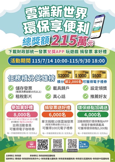 財政部舉辦「雲端新世界 環保享便利」租稅宣導活動1150453967